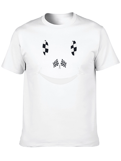 Checkered Flag Smiley Face T-Shirt