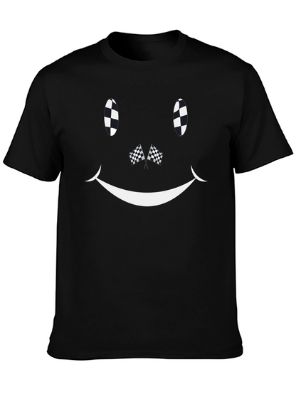 Checkered Flag Smiley Face T-Shirt