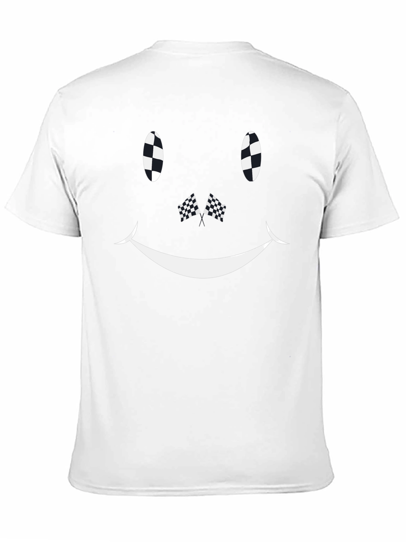 Checkered Flag Smiley Face T-Shirt