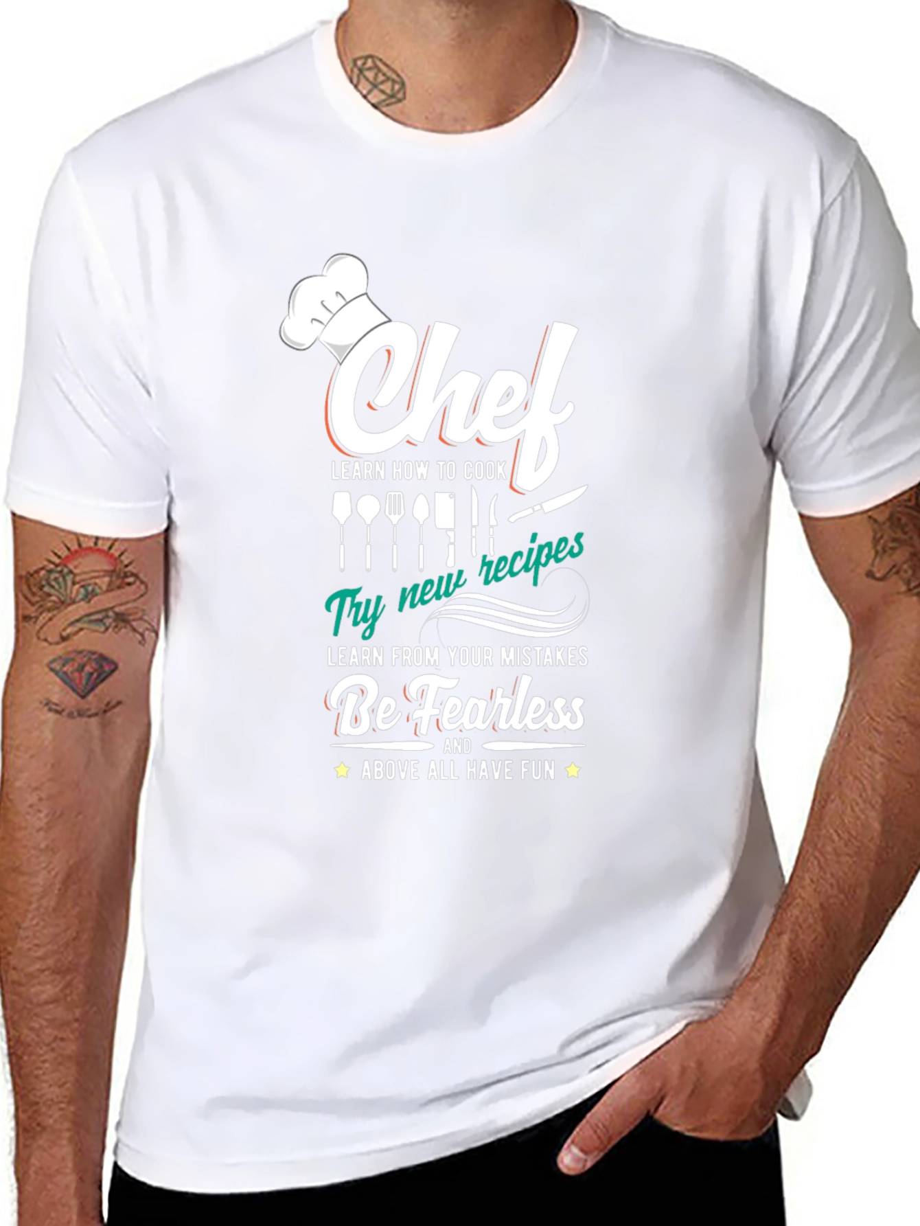 Chef T-Shirt: Cook Learn Be Fearless