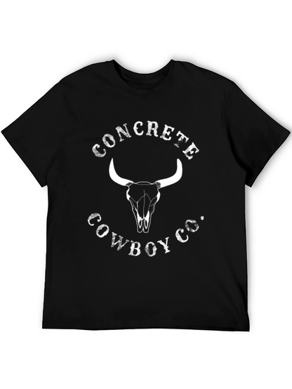 Concrete Cowboy Co. Graphic Tee - Bull Skull Design