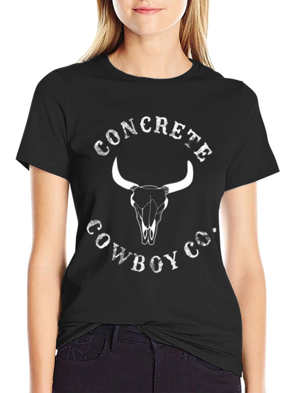 Concrete Cowboy Co. Graphic Tee - Bull Skull Design