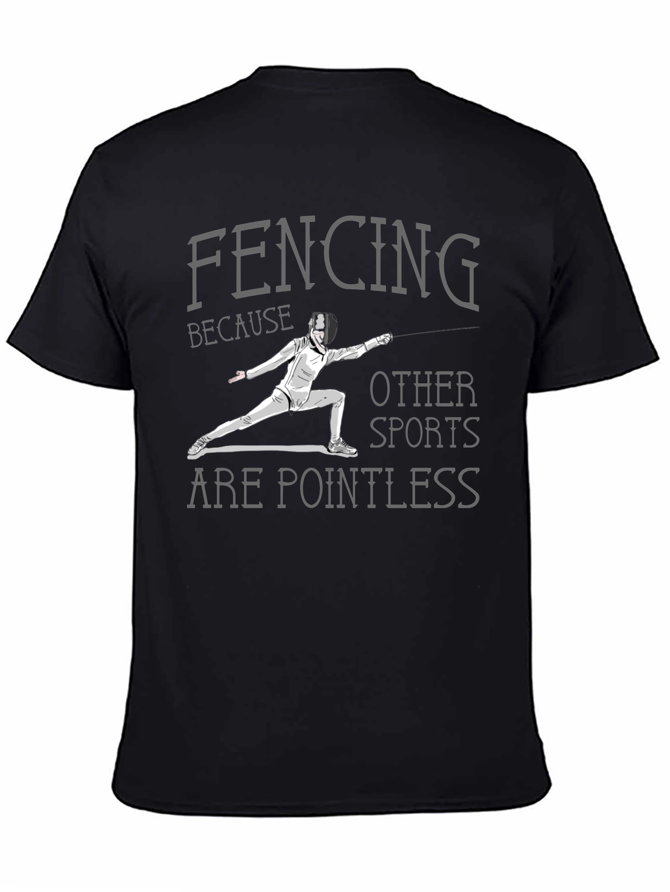 Fencing Pointless Sports Graphic Tee