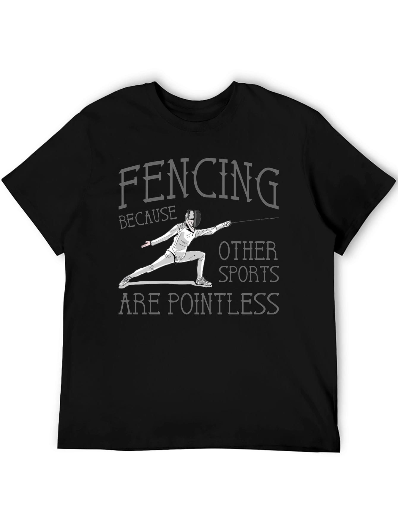Fencing Pointless Sports Graphic Tee