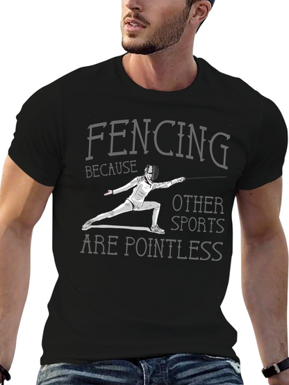 Fencing Pointless Sports Graphic Tee