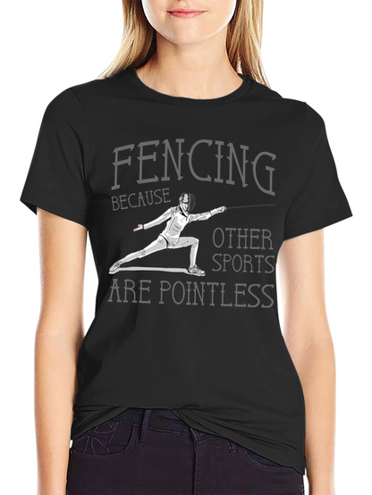 Fencing Pointless Sports Graphic Tee