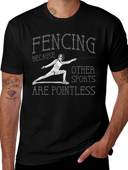 Fencing Pointless Sports Graphic Tee