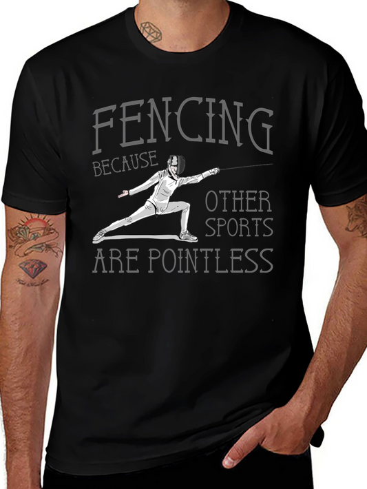 Fencing Pointless Sports Graphic Tee