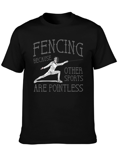 Fencing Pointless Sports Graphic Tee