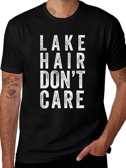 Lake Hair Dont Care Black T-Shirt