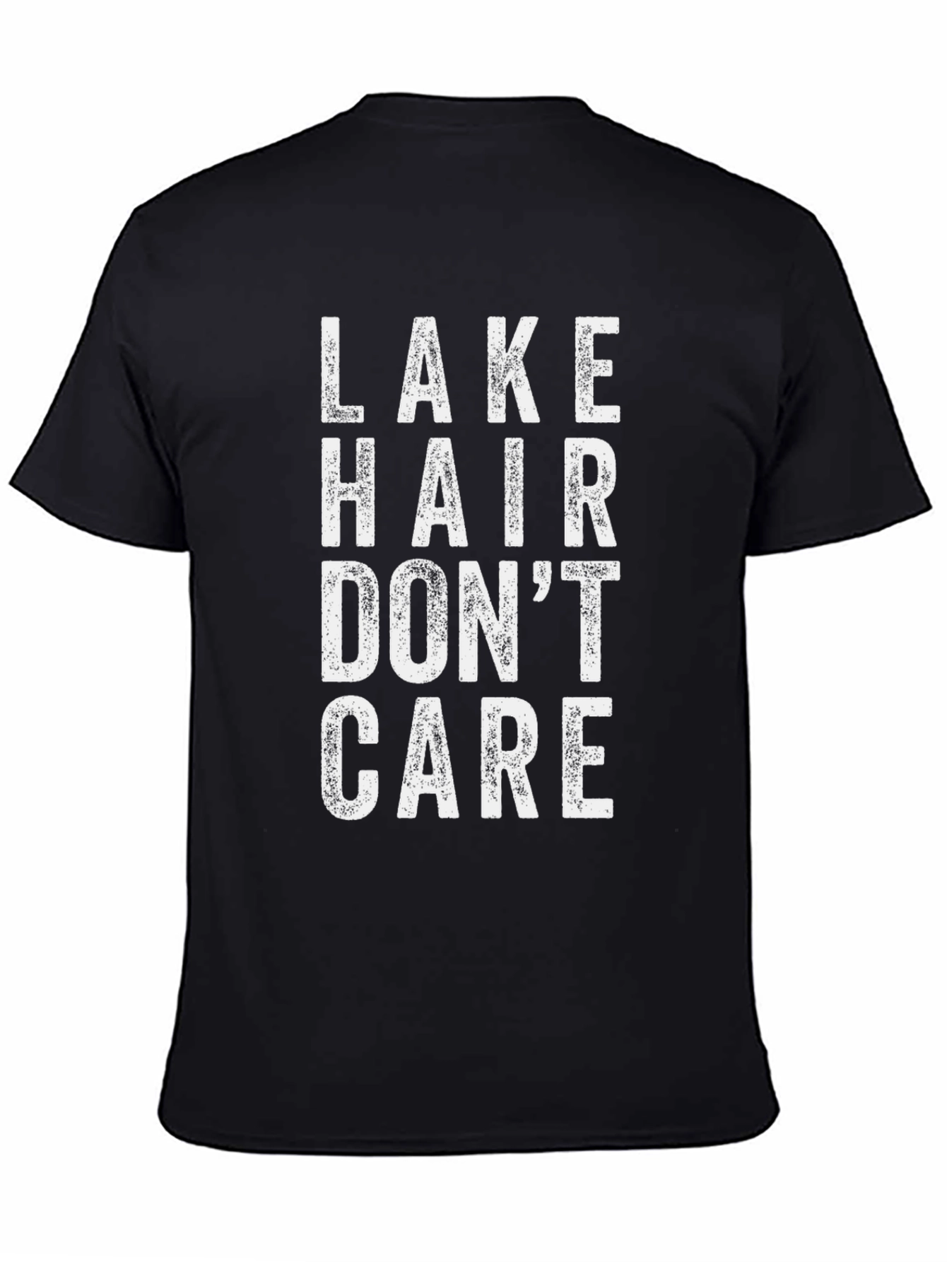 Lake Hair Dont Care Black T-Shirt