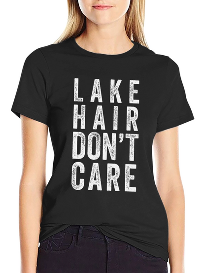 Lake Hair Dont Care Black T-Shirt
