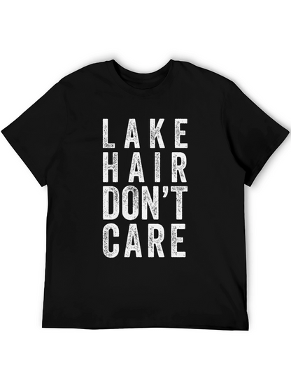 Lake Hair Dont Care Black T-Shirt