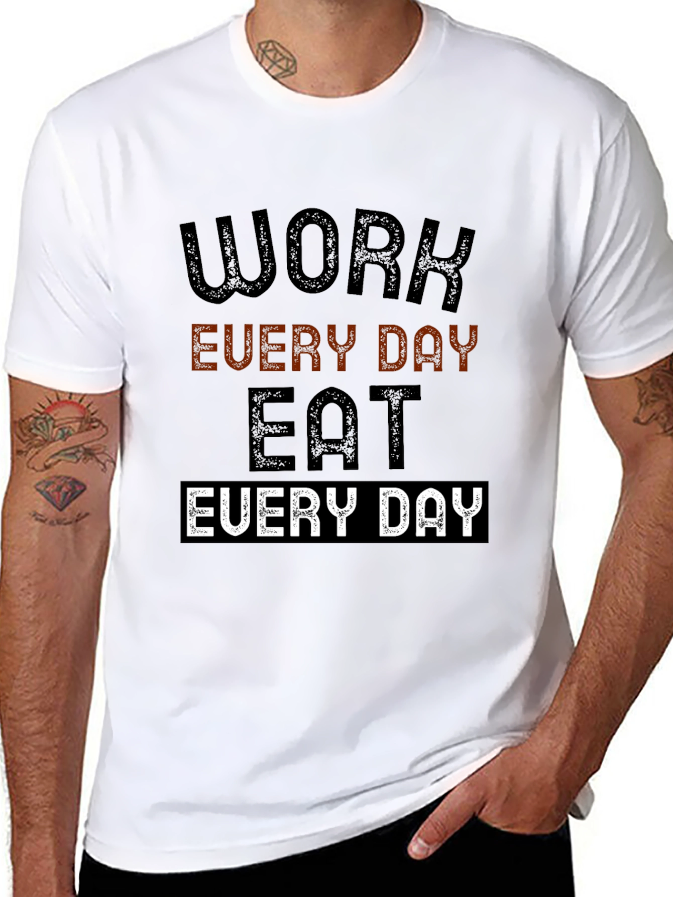 Work Every Day Eat Every Day Graphic Tee