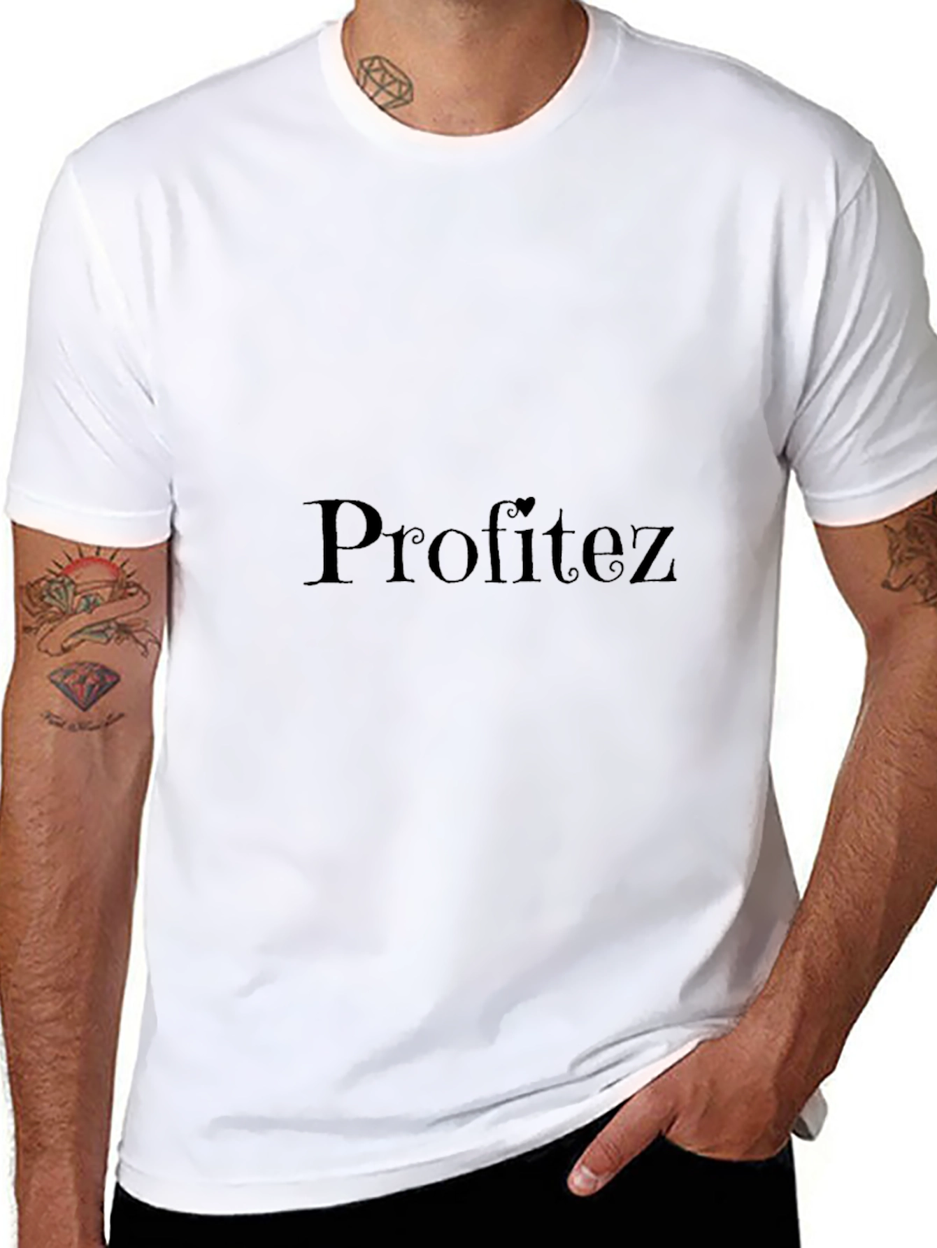 Profitez Black T-Shirt - Stylish Comfort