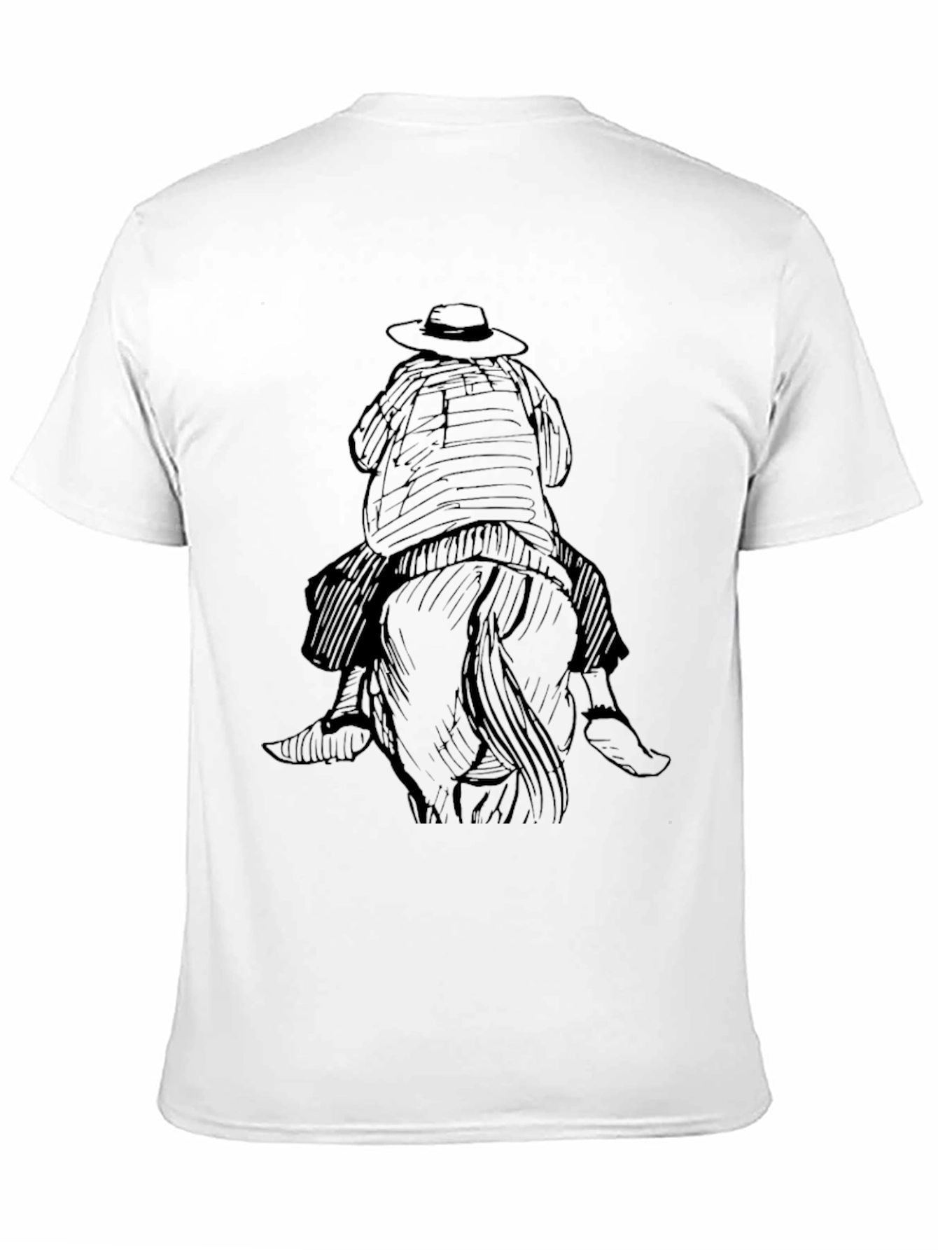 Black Cowboy Rider Graphic Tee