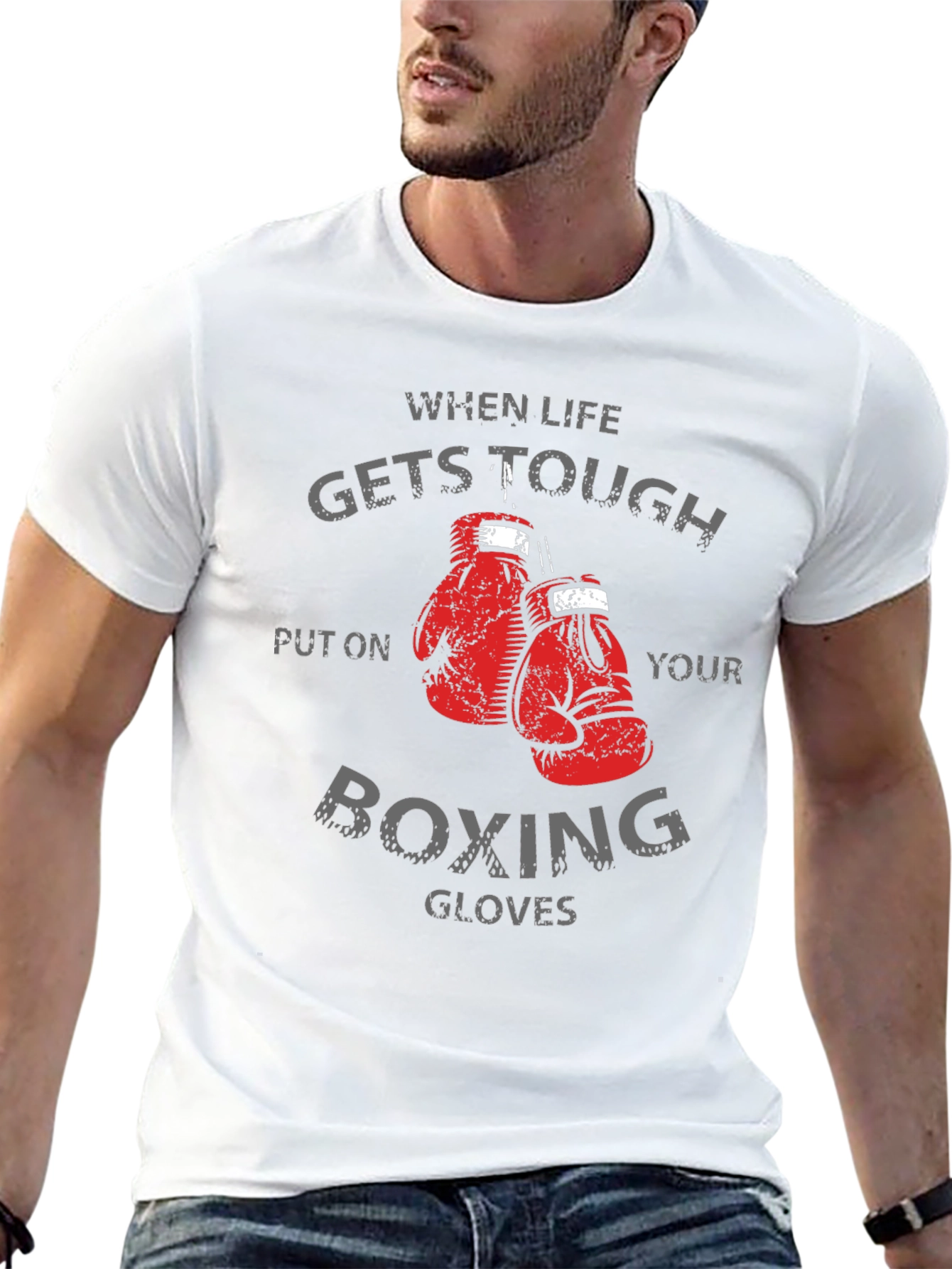 Tough Times Boxing Gloves Graphic Tee