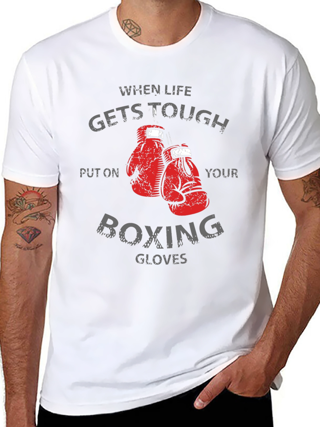 Tough Times Boxing Gloves Graphic Tee
