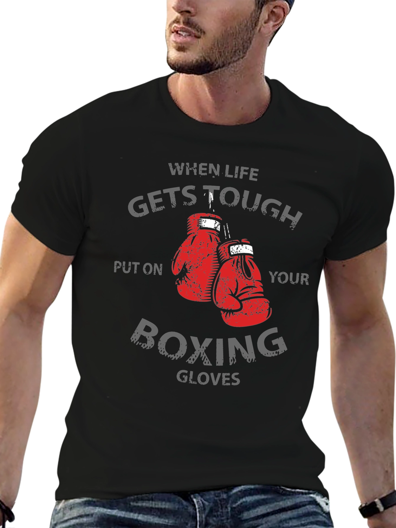 Tough Times Boxing Gloves Graphic Tee