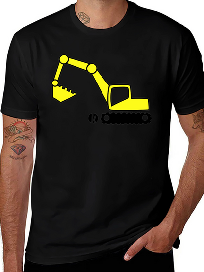 Excavator Graphic Tee - Construction Vehicle Shirt