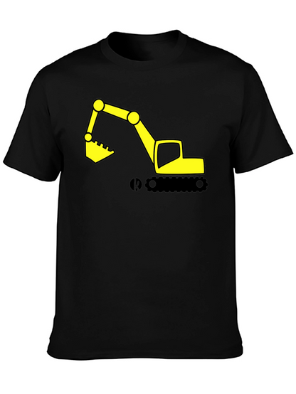 Excavator Graphic Tee - Construction Vehicle Shirt