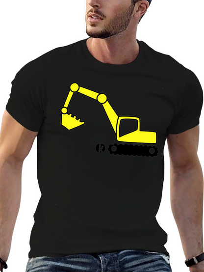 Excavator Graphic Tee - Construction Vehicle Shirt