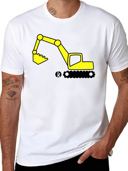 Excavator Graphic Tee - Construction Vehicle Shirt