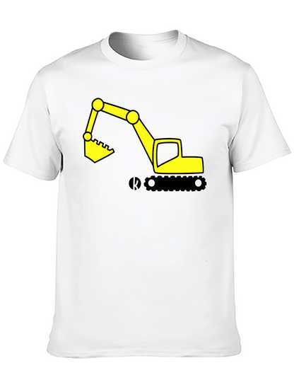 Excavator Graphic Tee - Construction Vehicle Shirt