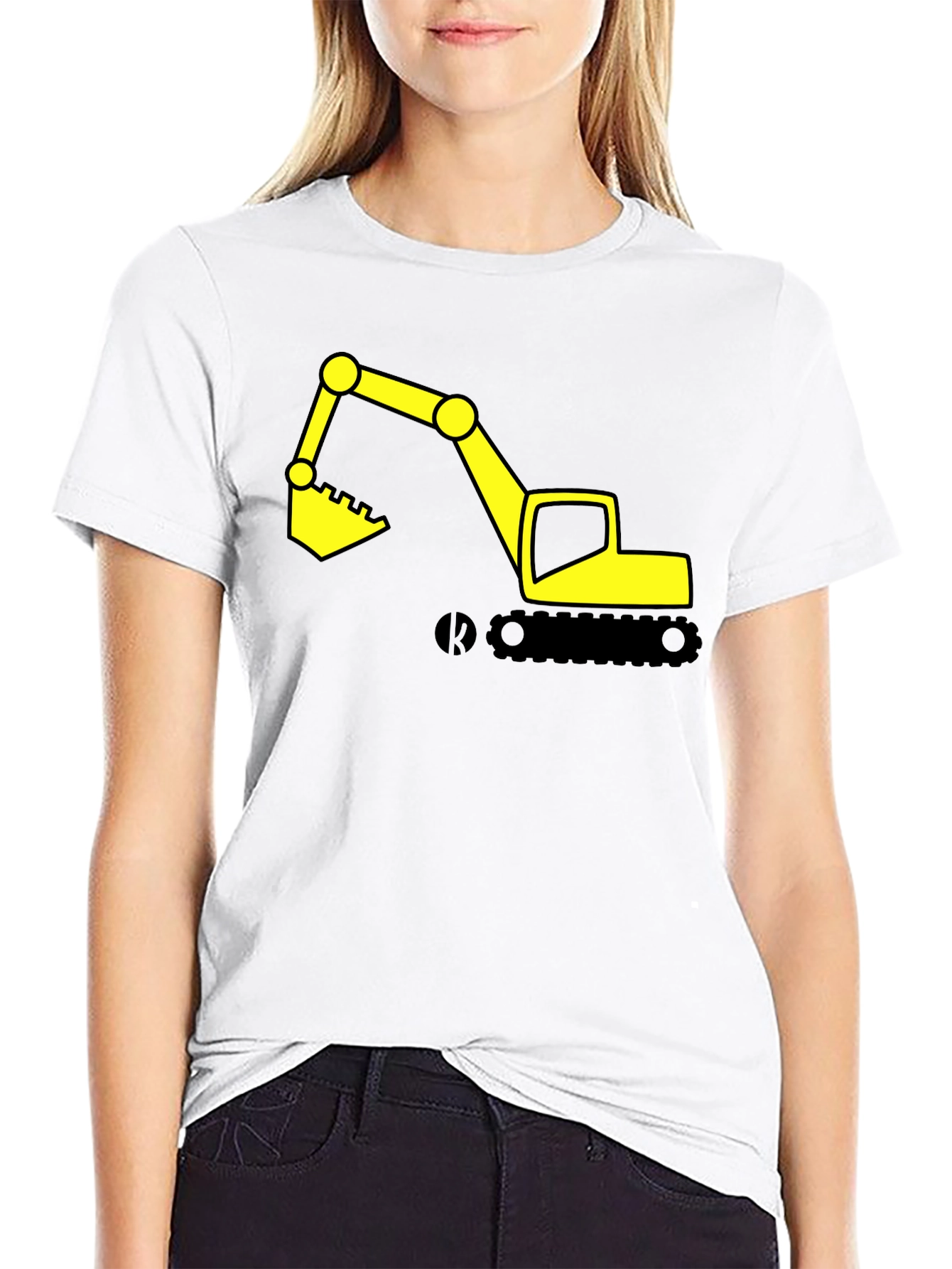 Excavator Graphic Tee - Construction Vehicle Shirt