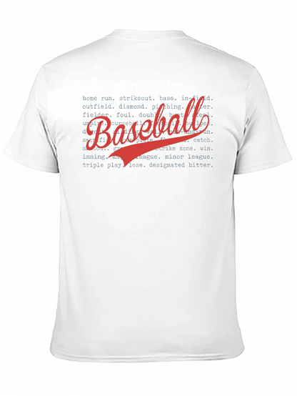 Baseball T-Shirt - Black Cotton Graphic Tee