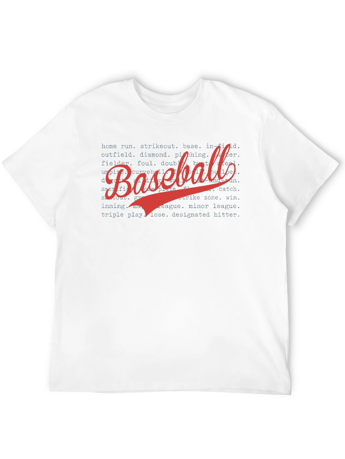 Baseball T-Shirt - Black Cotton Graphic Tee