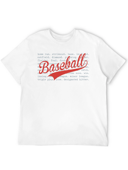 Baseball T-Shirt - Black Cotton Graphic Tee