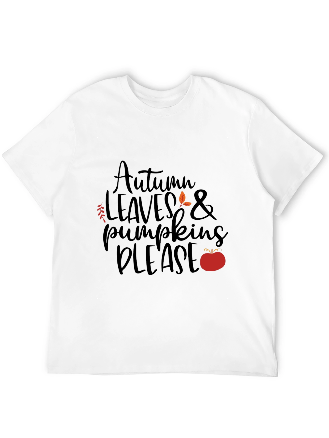 Autumn Leaves & Pumpkins Please - Graphic T-Shirt