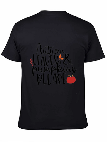 Autumn Leaves & Pumpkins Please - Graphic T-Shirt