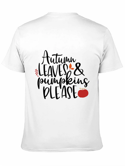 Autumn Leaves & Pumpkins Please - Graphic T-Shirt