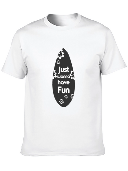 Just Wanna Have Fun Black Graphic Tee