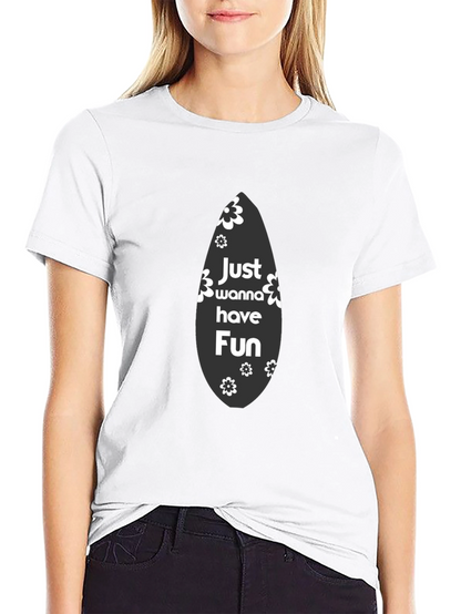 Just Wanna Have Fun Black Graphic Tee