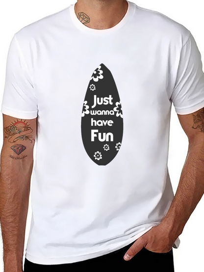 Just Wanna Have Fun Black Graphic Tee