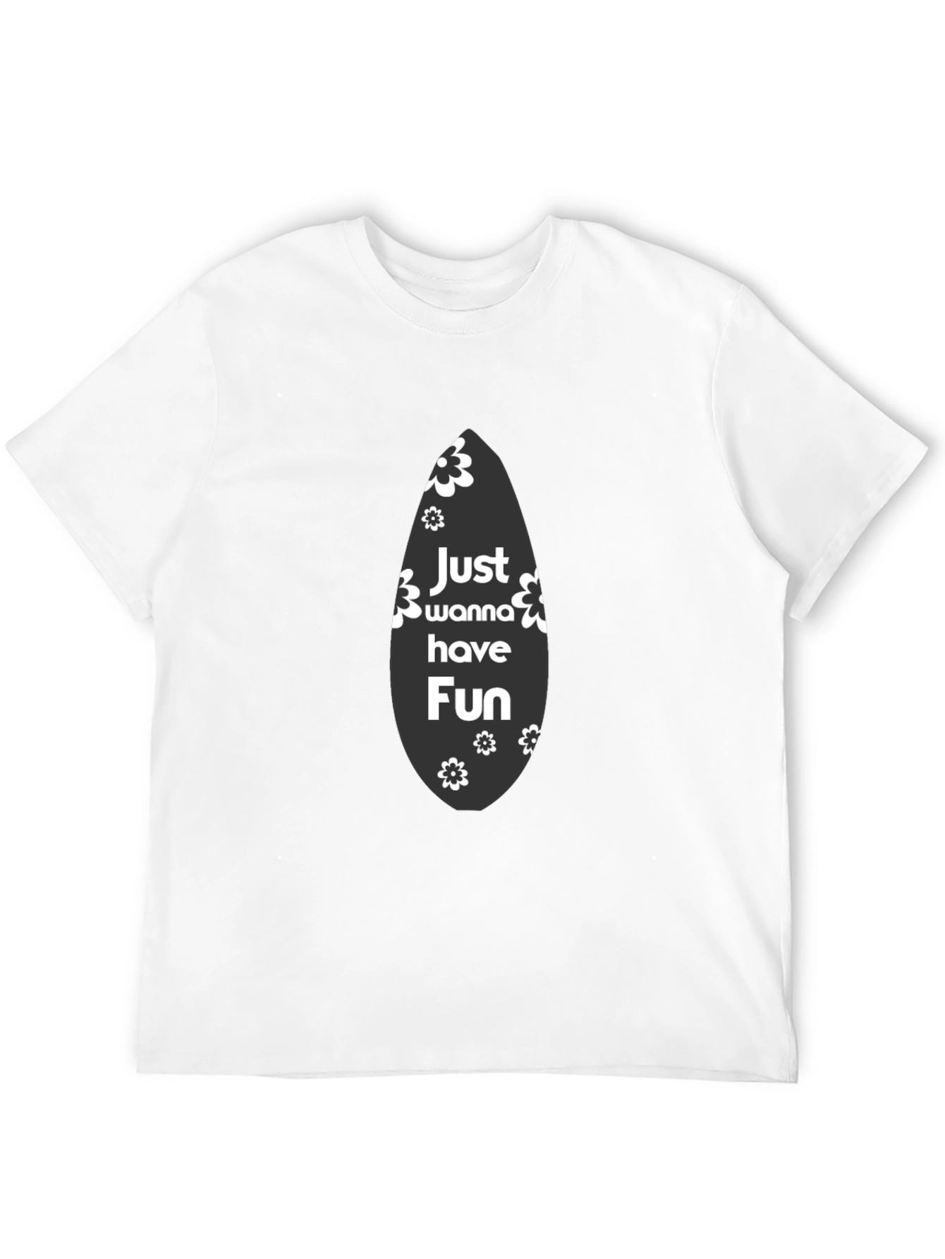 Just Wanna Have Fun Black Graphic Tee