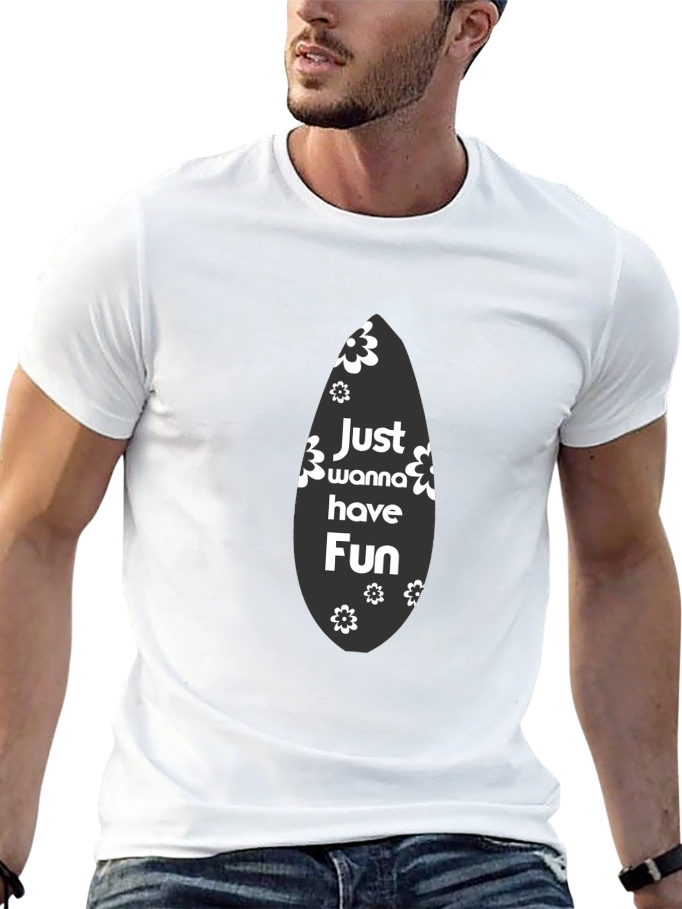 Just Wanna Have Fun Black Graphic Tee