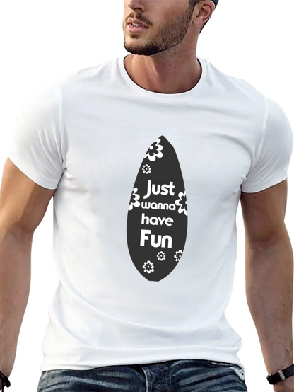 Just Wanna Have Fun Black Graphic Tee