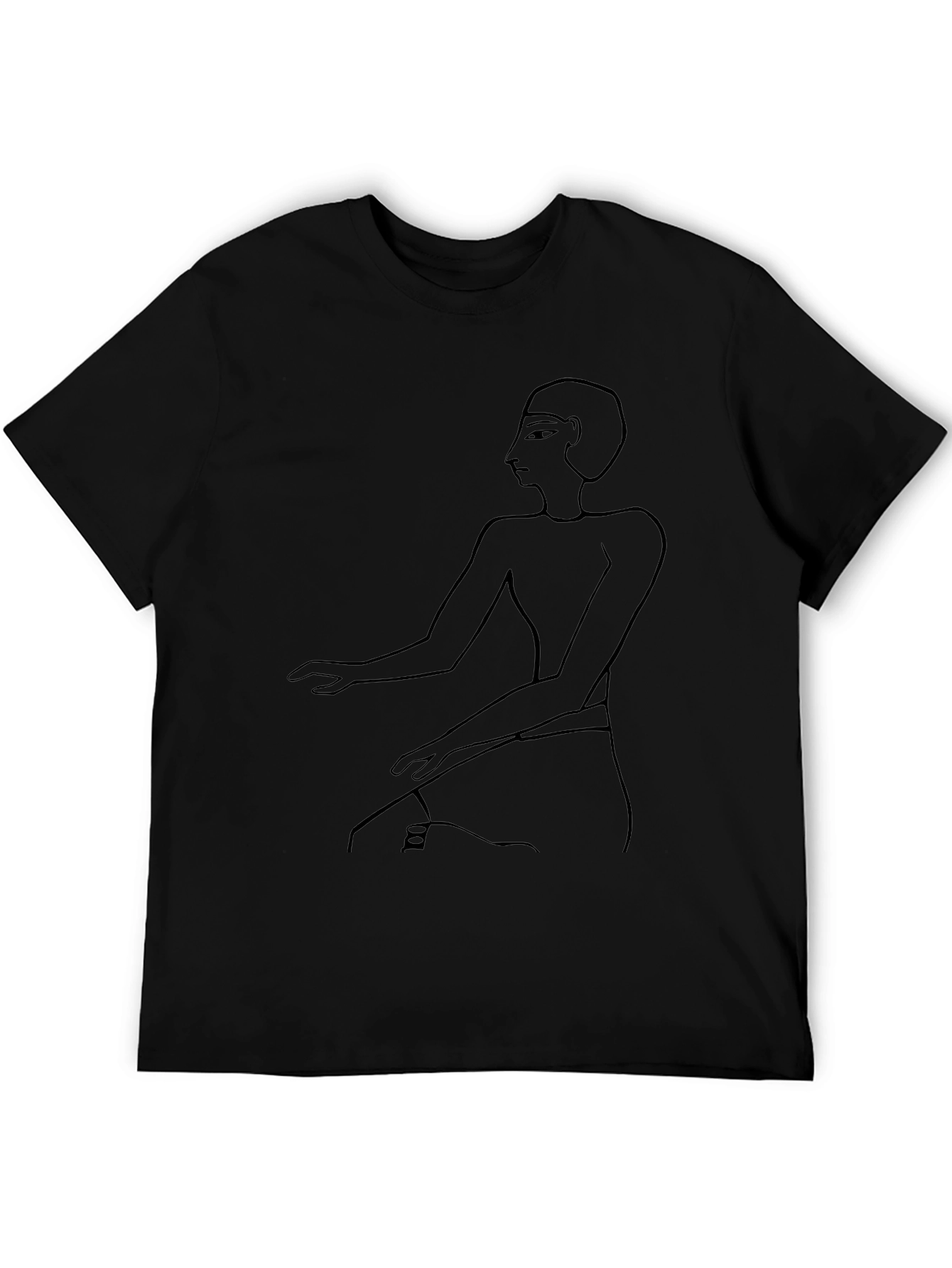 Egyptian Pharaoh Art Black T-Shirt