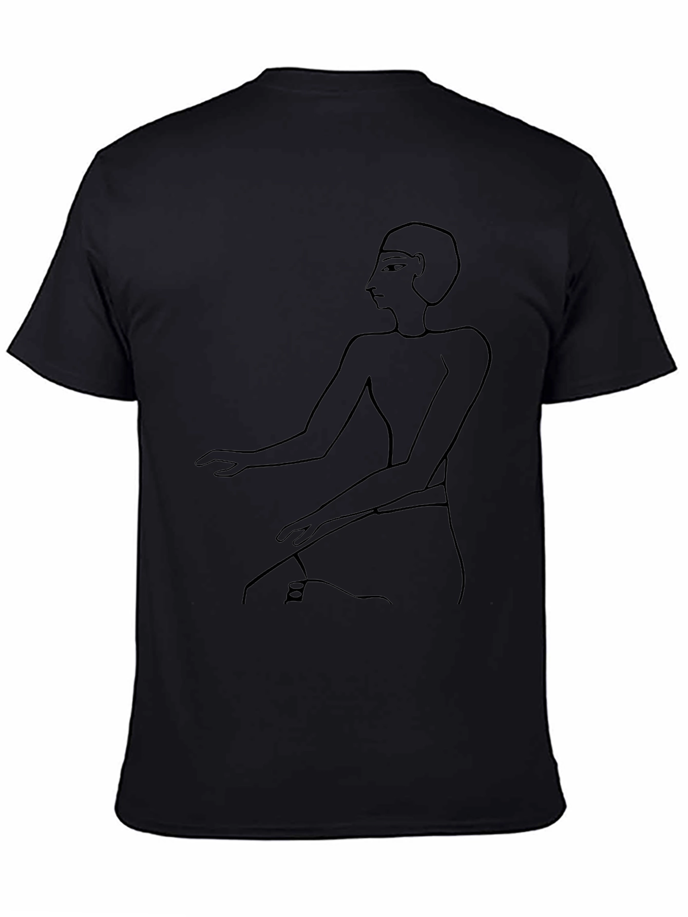 Egyptian Pharaoh Art Black T-Shirt