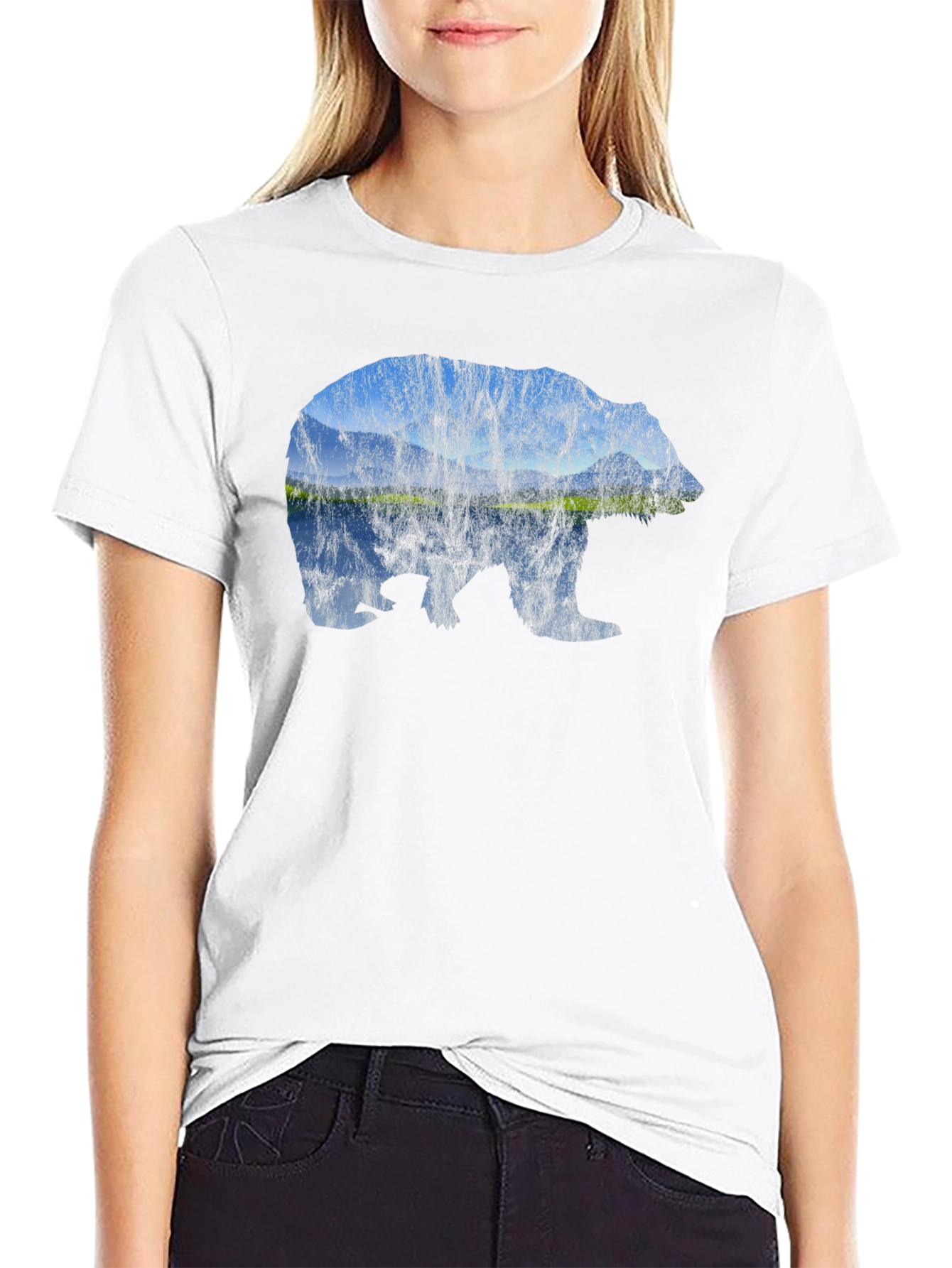 Bear Landscape Graphic Tee