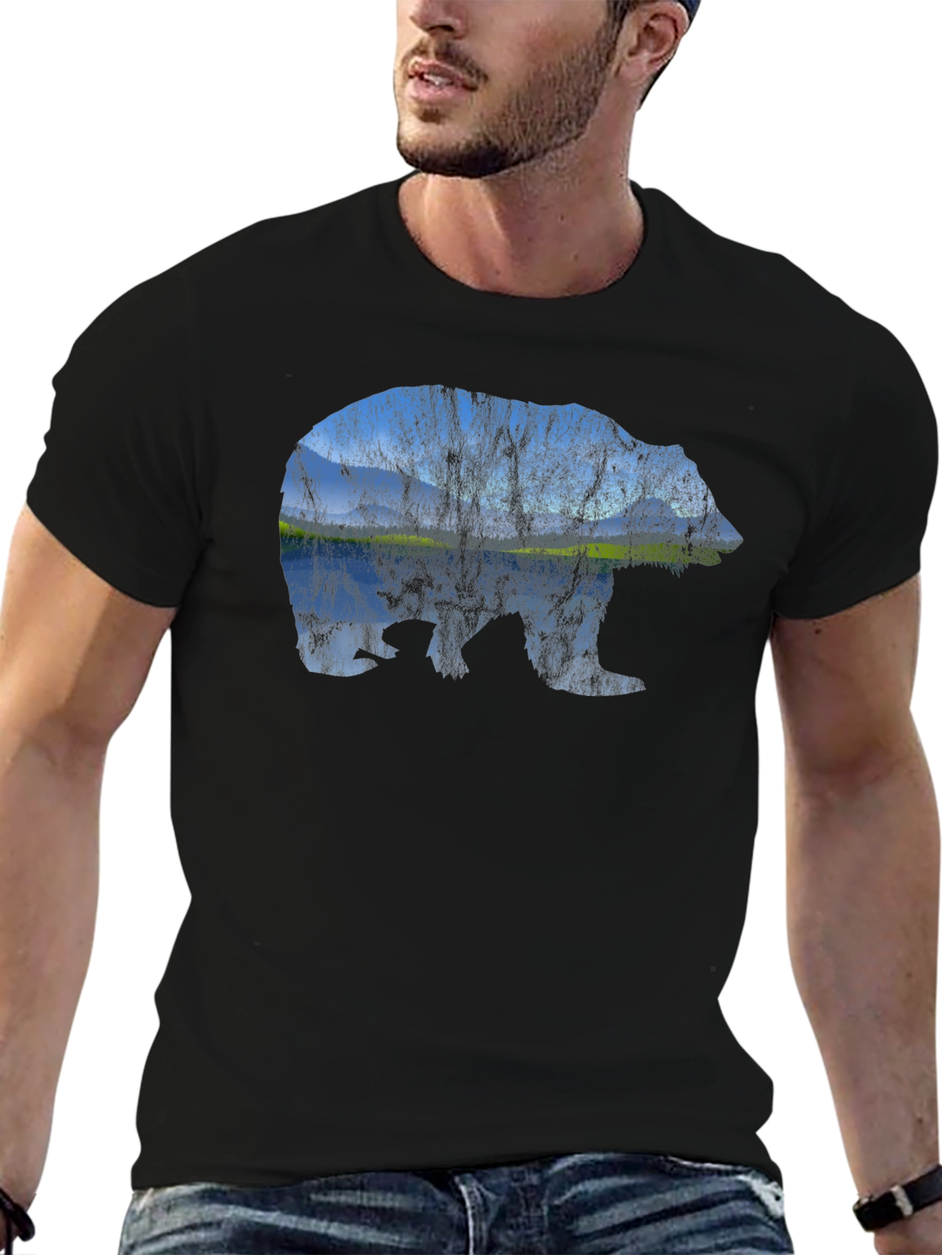 Bear Landscape Graphic Tee