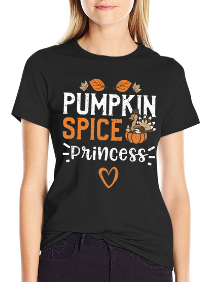 Pumpkin Spice Princess Thanksgiving T-Shirt