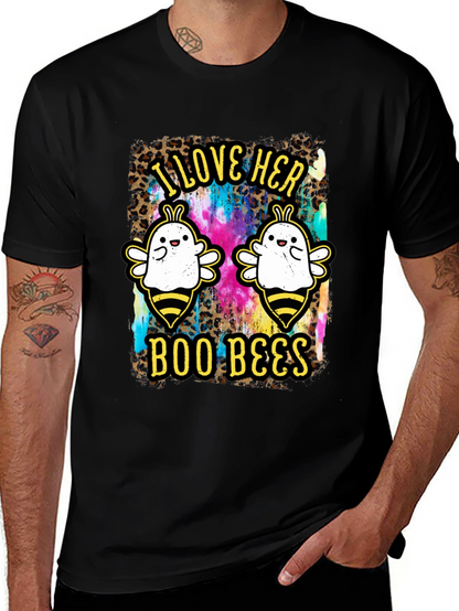 I Love Her Boo Bees Halloween T-Shirt