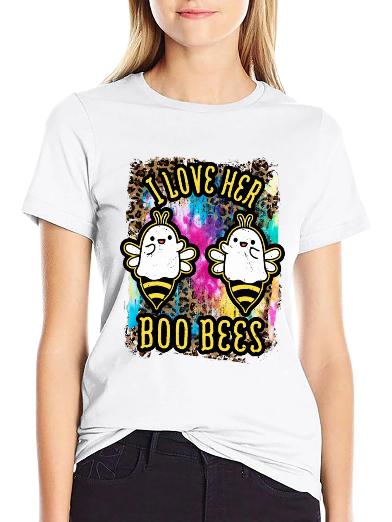 I Love Her Boo Bees Halloween T-Shirt