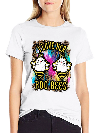 I Love Her Boo Bees Halloween T-Shirt