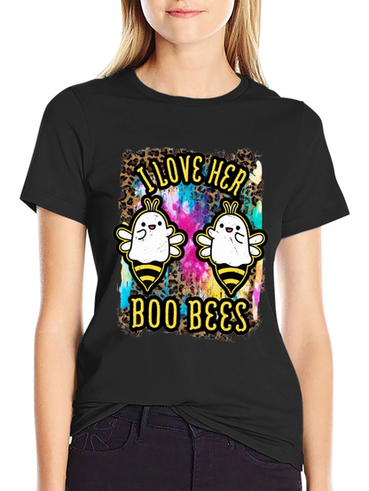 I Love Her Boo Bees Halloween T-Shirt